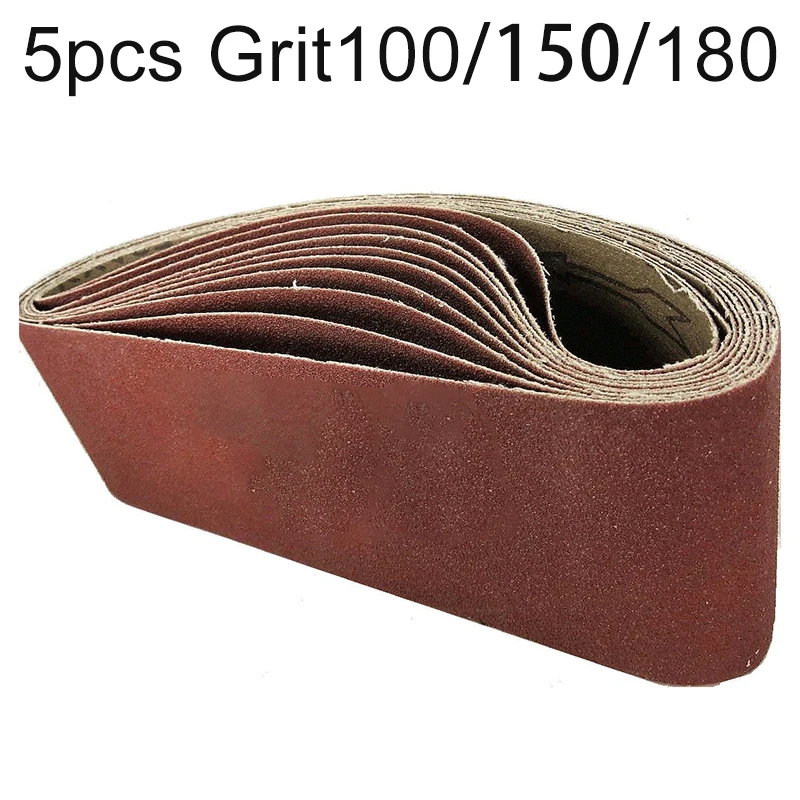 

5Pcs 3 X 21 Sanding Sander Belts 100/150/180 Grit Polishing Sanding Tools