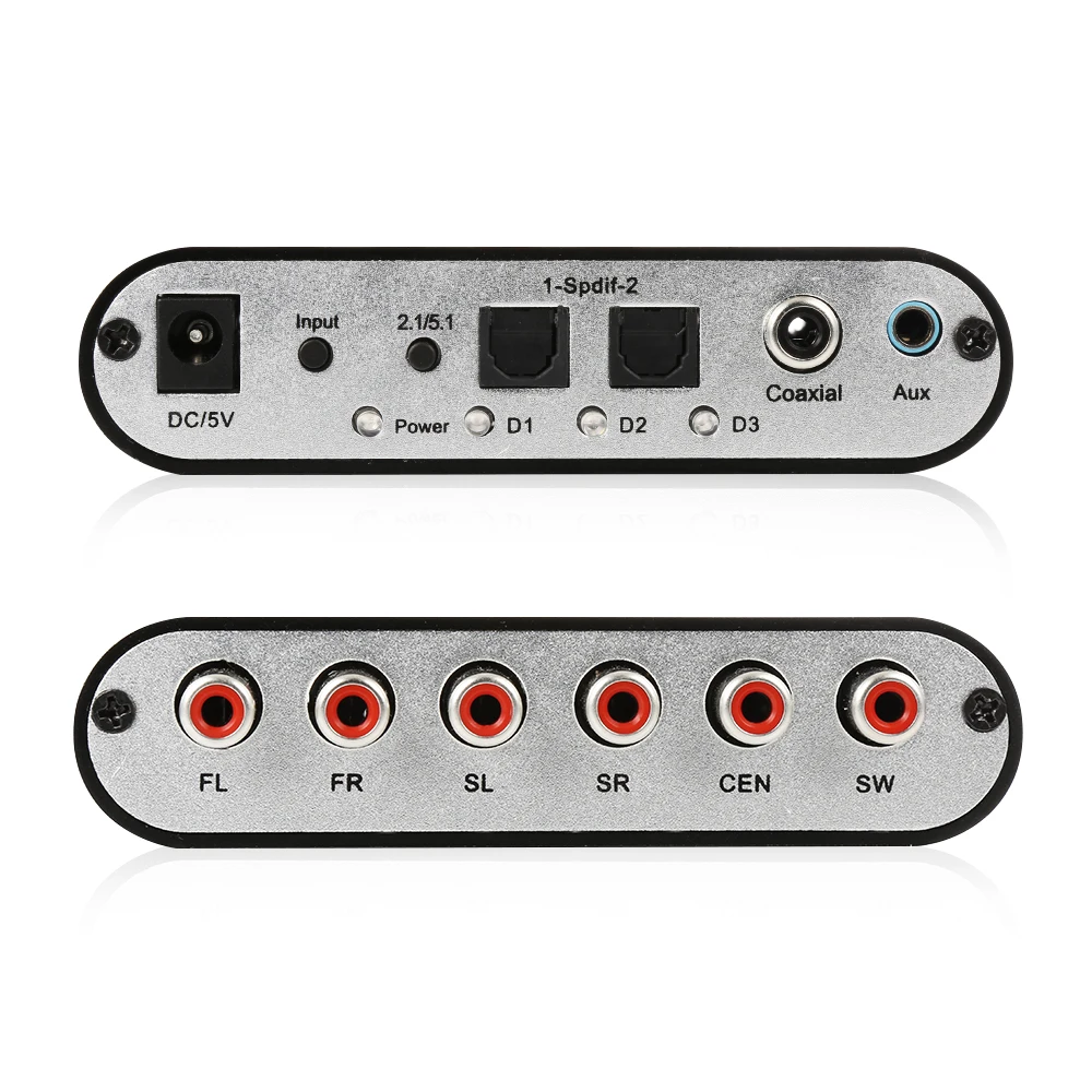 Оптический SPDIF 3 5 AUX коаксиальный цифро аналоговый преобразователь AC3 DTS Dolby Surround
