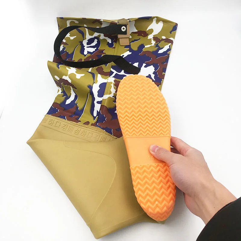 Aleafalling бежевая резиновая подошва 80 см длинные сельскохозяйственные сапоги