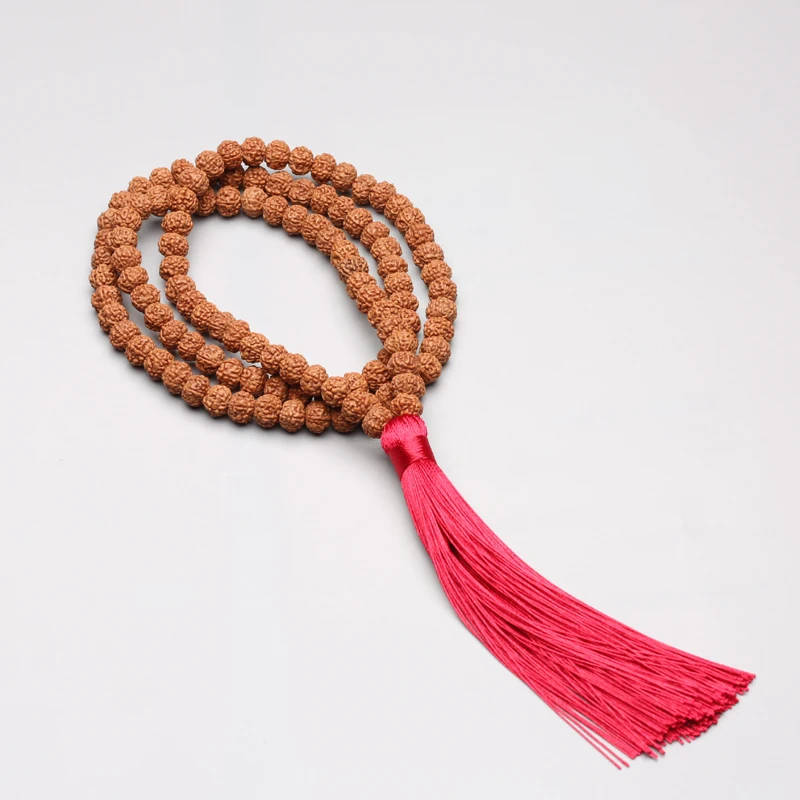 Натуральный Гималайский Розарий Ваджра Бодхи 8 мм-9 мм 108 Бусины Нить ожерелье дух