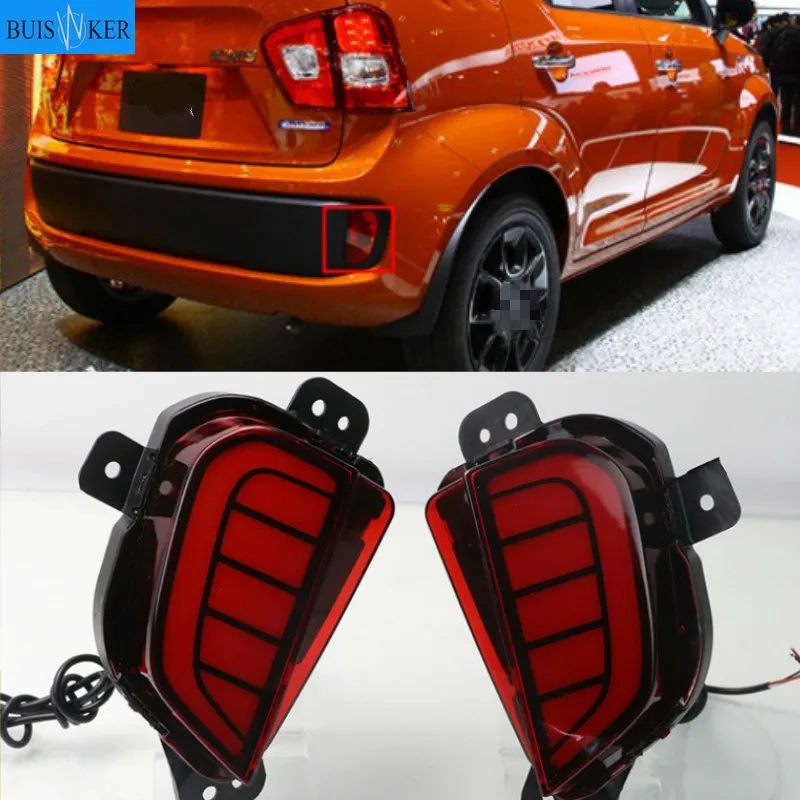 

2 шт. передний бампер автомобиля противотуманных фар для suzuki ignis задний светильник 2016 2017 2018 2019 год автомобильные аксессуары светодиодный фонарь светильник ignis хвост светильник