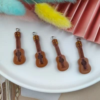 apeur 10pcspack resin guitar charms musical instrument pendants earrings bracelet diy jweelry making craft