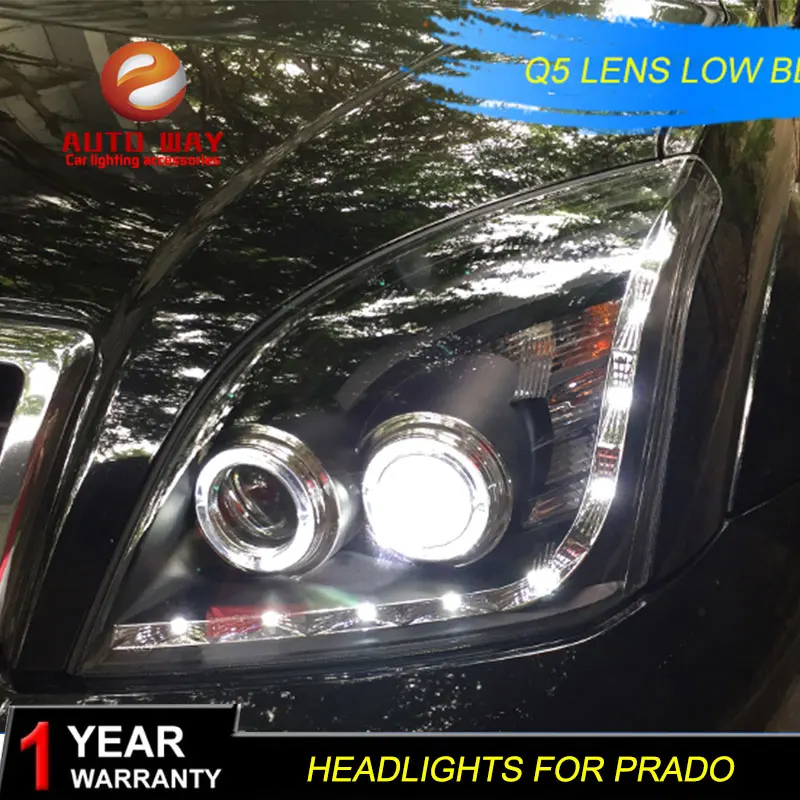 Чехол для стайлинга автомобиля Toyota Prado 2003 2009 фары светодиодный DRL Объектив