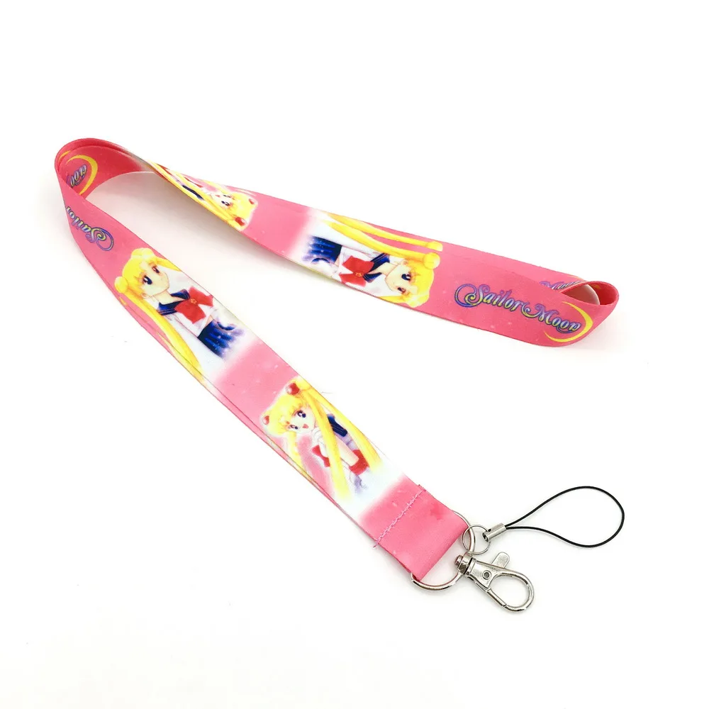 Сейлор Мун Ремешок ID карта Мобильный телефон шейный ремешок милый мягкий Glu