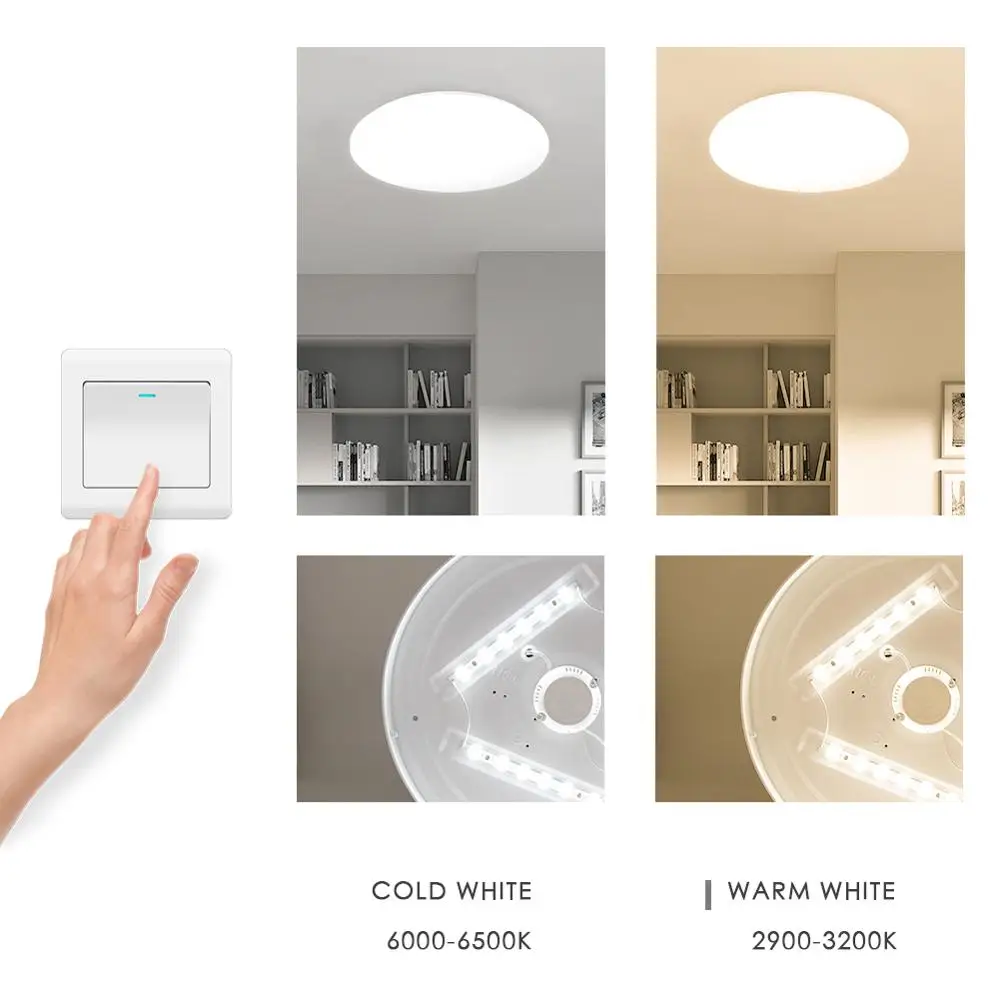 Montaje en superficie de lámpara de luz LED de techo moderno, accesorio de iluminación para dormitorio, sala de estar, cocina, estudio, decoración del hogar, pasillo, 220V, 230V, 240V