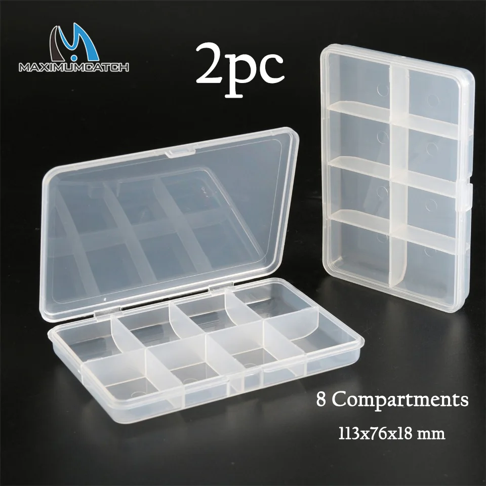 Пластиковый ящик для ловли нахлыстом Maximumcatch 2 шт. прозрачный и супертонкий с 5/8/10