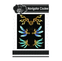 2021 new 3 styles machinery wings metal cutting die diy scrapbook paper card making decorative layered template photo molding
