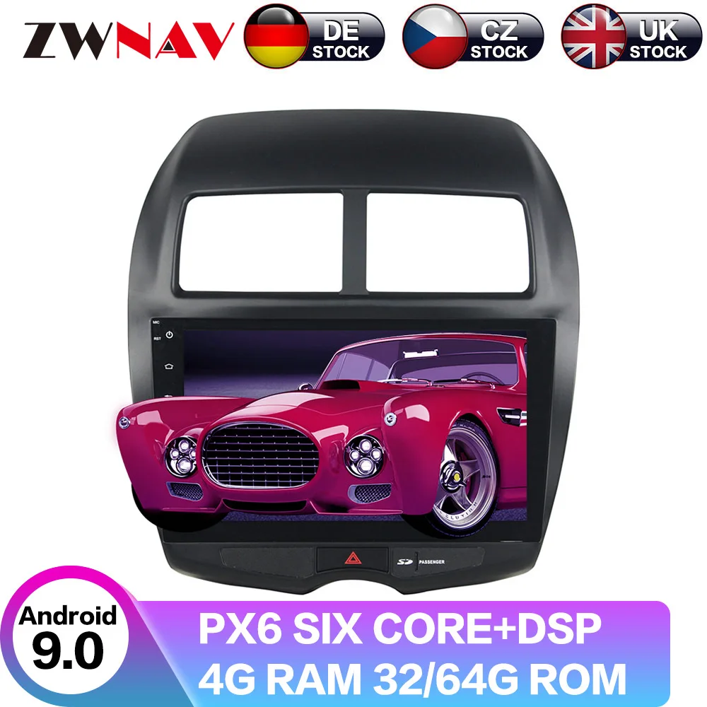 Android 9 8 ядер с DSP для Mitsubishi ASX Citroen C4 Автомобильный Радио Видео Плеер Мультимедиа GPS