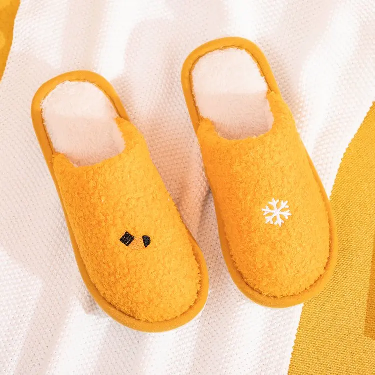 Autumn  Winter New Ladies Cotton Slippers Simple and Comfortable Cotton Slippers Women Flat Slippers Women Furry Slippers Women