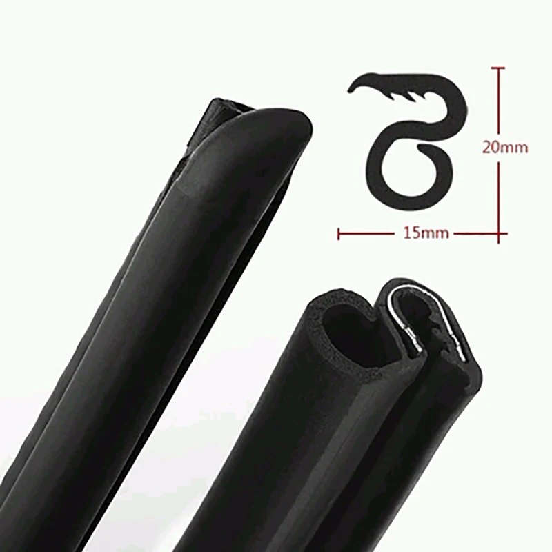 

2X80Cm B Pillar Type Car Rubber Seal Strip Windproof Anti-Noise Dustproof EPDM Sealing Strips Car Styling For Auto Car Door Edge
