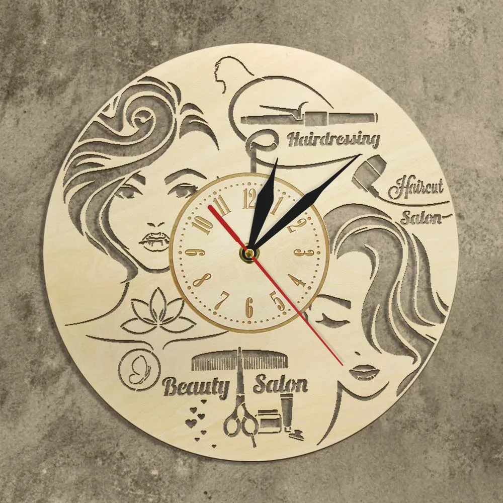 Женский парикмахерский салон настенные часы деревенский домашний декор