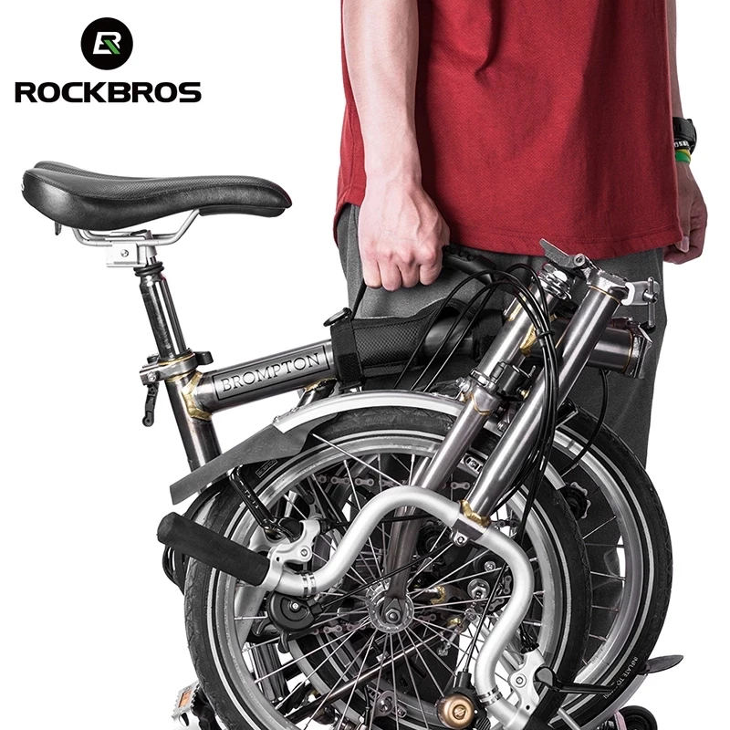 ROCKBROS Bicycle Carrier Folding Bike Frame Carry Shoulder Strap Handle Handgrip For Brompton Bike Cycling  Bicycle Accessories