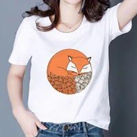 fox shirt harajuku simplicity t shirts women for summer funny t shirts casual plus size woman elegant tops for women trendy