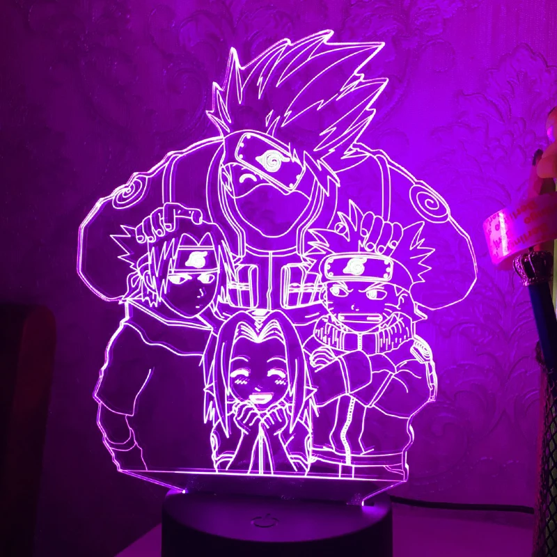 

3d Аниме лампа для детей светодиодсветильник Ночная лампа 7 Kakashi Hatak украшение для детской спальни Прямая поставка