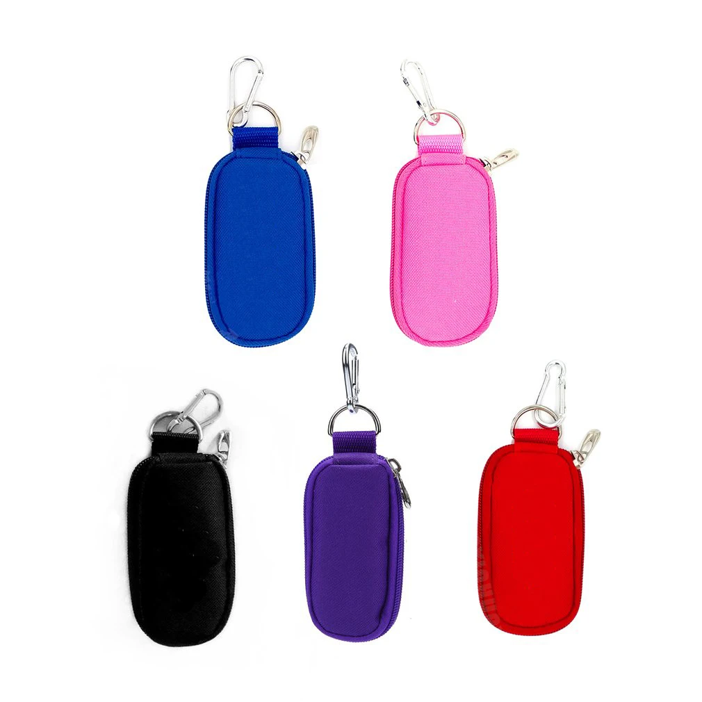 

10 Bottles Essential Oil Storage Bag Portable Travel Holder Case 2ml Pouch Organizer Keychain Key Ring Rangement Zipper Nакет