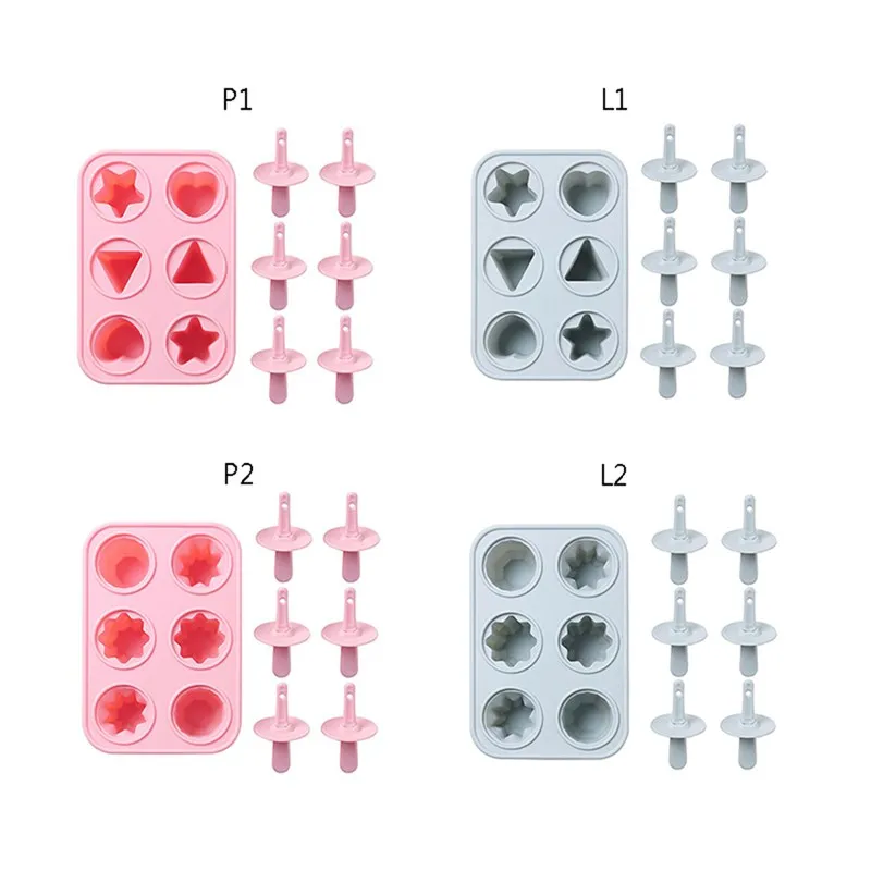 

Simple Silicone Popsicle Mold DIY Handmade Homemade Ice Cubes Mold Box Durable Popsicle Mold Kitchen Supplies