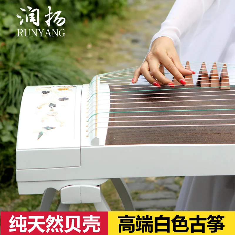 Высококачественные естественные ракушки белая резьба узор guzheng ручная работа