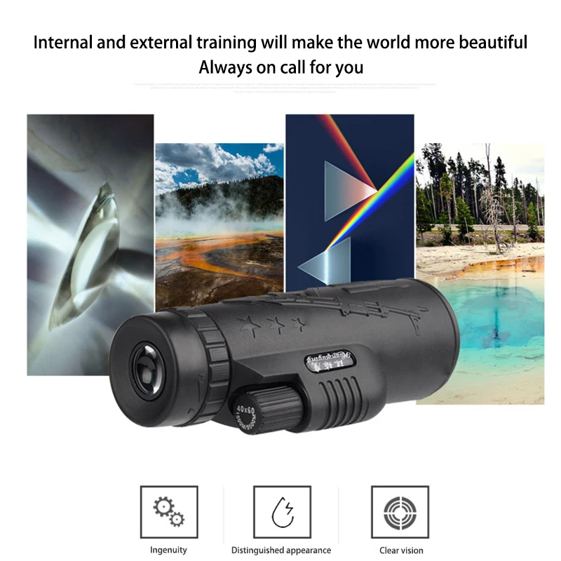 Монокуляр 40X60 мощный бинокулярный зум отличный ручной телескоп ночное видение