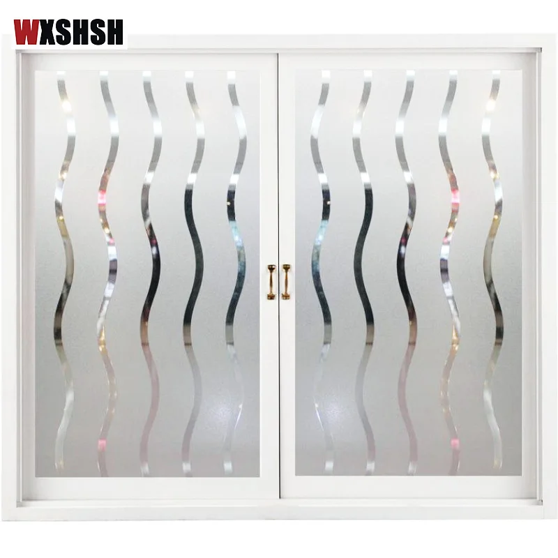 Полосатая волнистая оконная наклейка декоративная статическая липкая виниловая