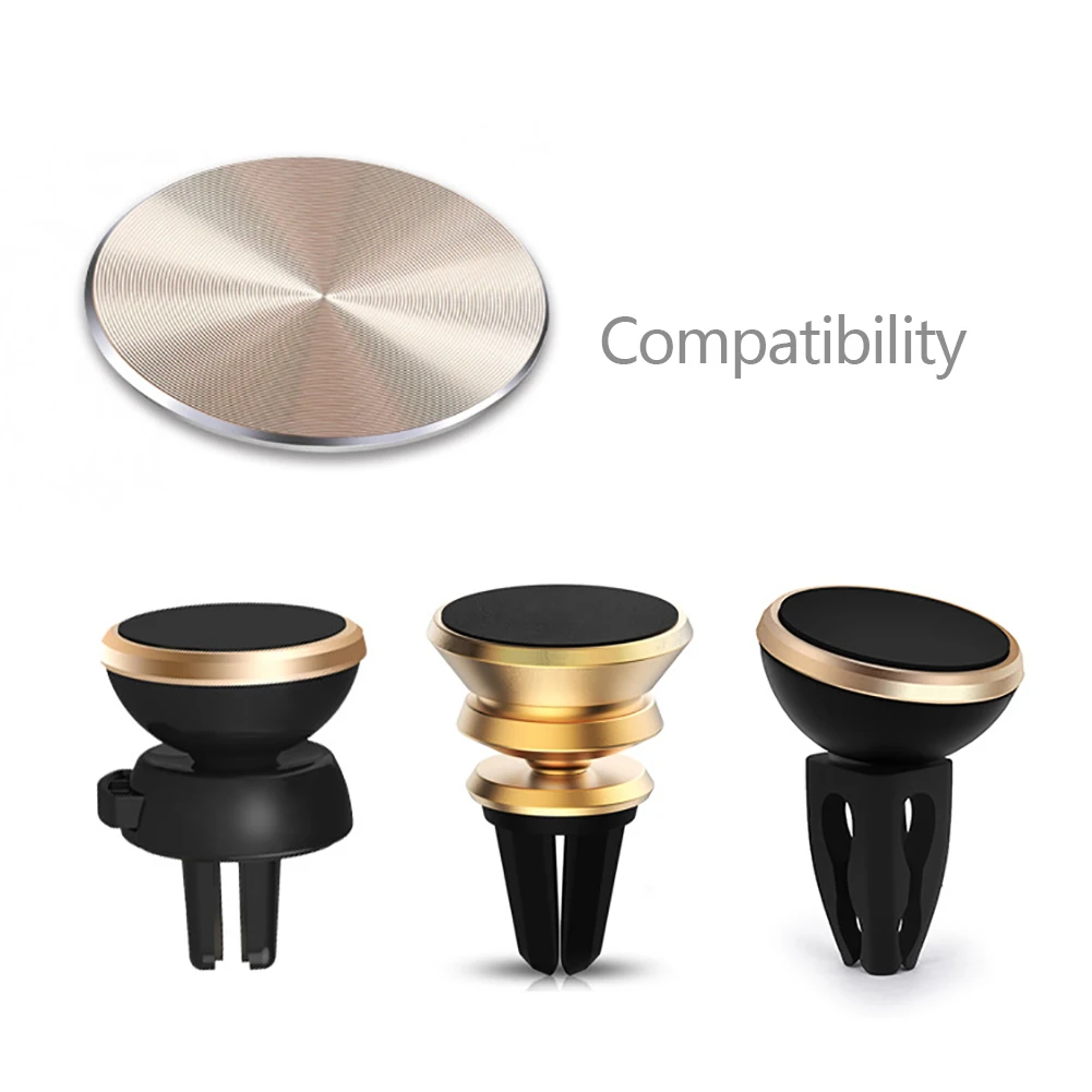 4 шт. Сменные круглые клейкие металлические пластины для магнитного держателя на