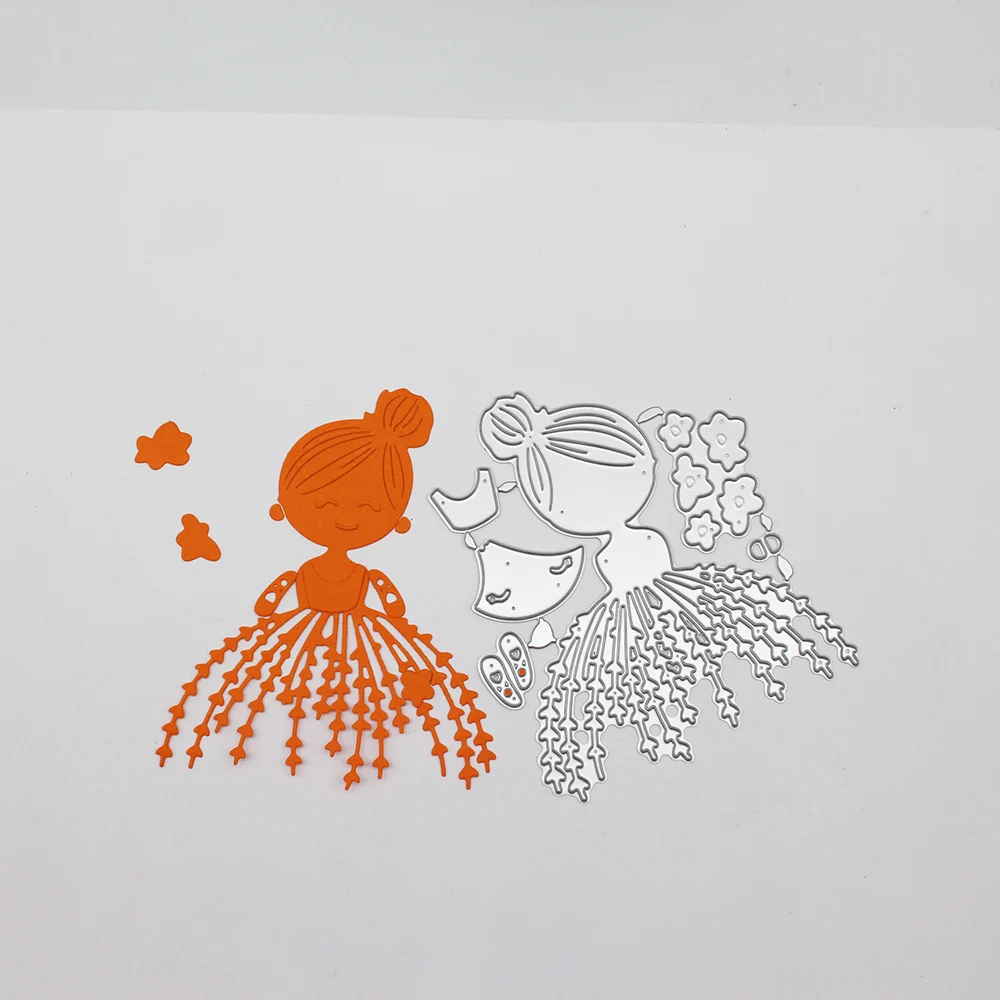 

New Girl Princess Feather Tree Maple Leaf Sweet Love Metal Embossing Cutting Dead DIY Scrapbook Carbon Steel Paper Card Album