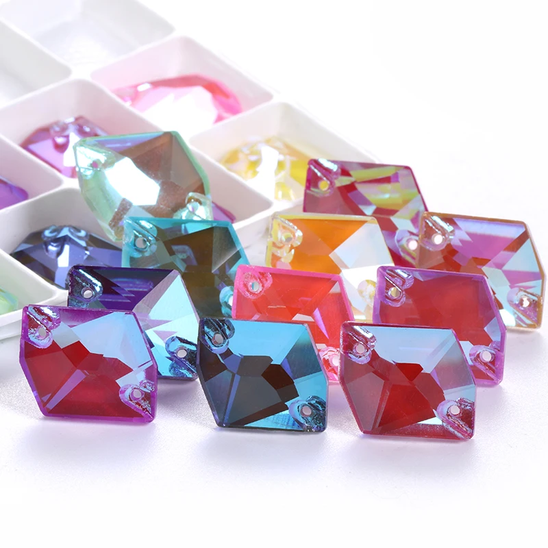 

Pipatian 13x17mm 10pcs Cosmic Sew on Stone Rhinestone For Clothes Crystal For Needlework Dress Sequins Diy Dress Stickers