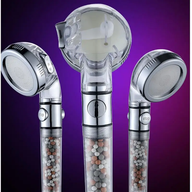

Filtration Shower Head Ionic Stone Stream Handheld Multi-function 3 Modes Shower Head Replacement pressurized Water-saving