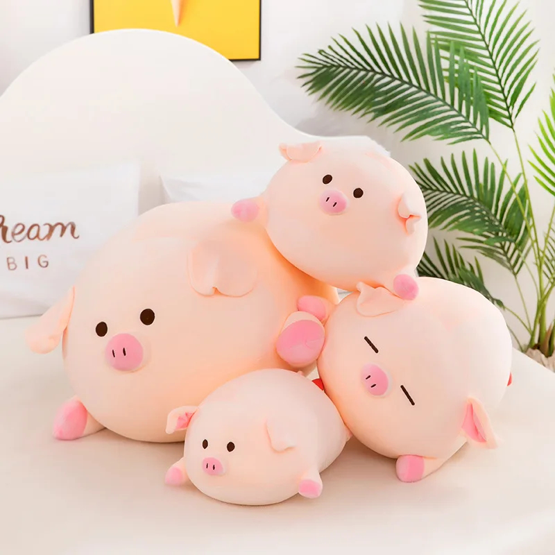 

Милая плюшевая игрушка в виде свиньи, мягкая мультяшная мягкая кукла, детская подушка, подарок, стежка, подушка, подарок на День святого Вале...
