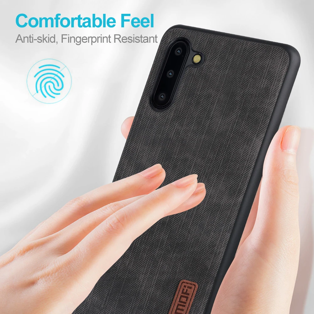 Mofi For Samsung Note 10 Plus Case samsung galaxy note 10+ Cover Housing Silicone shockproof jeans PU leather TPU | Мобильные