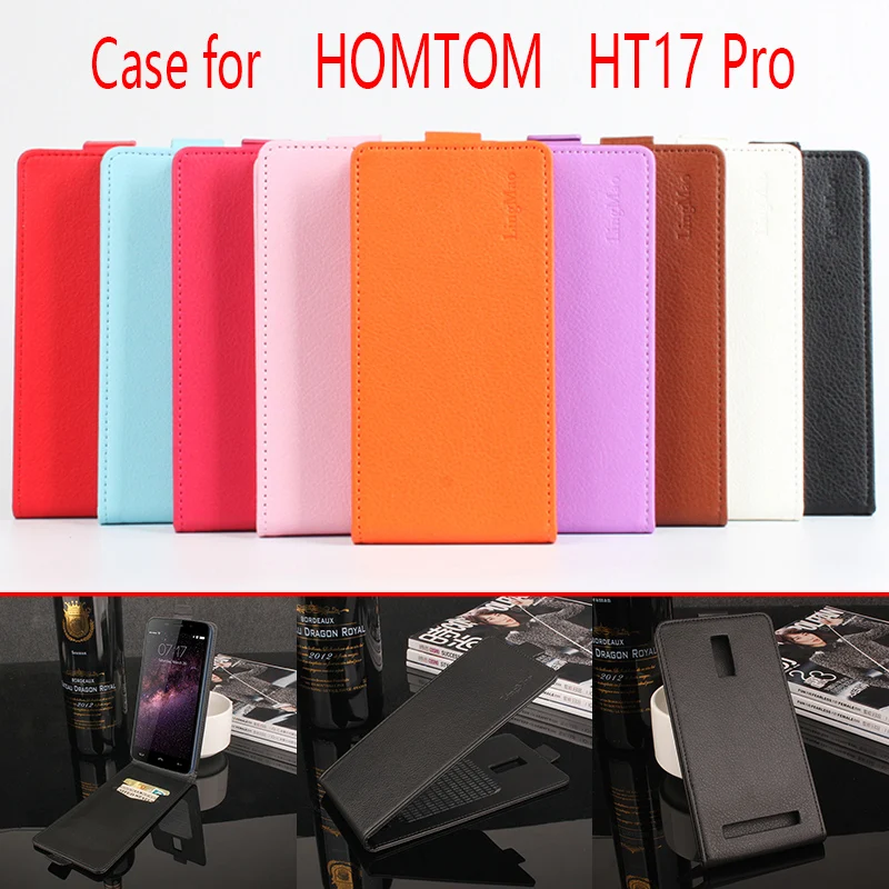 Для HOMTOM HT17 Pro Чехол для телефона чистый цвет [вверх-вниз Открытый] Вертикальный