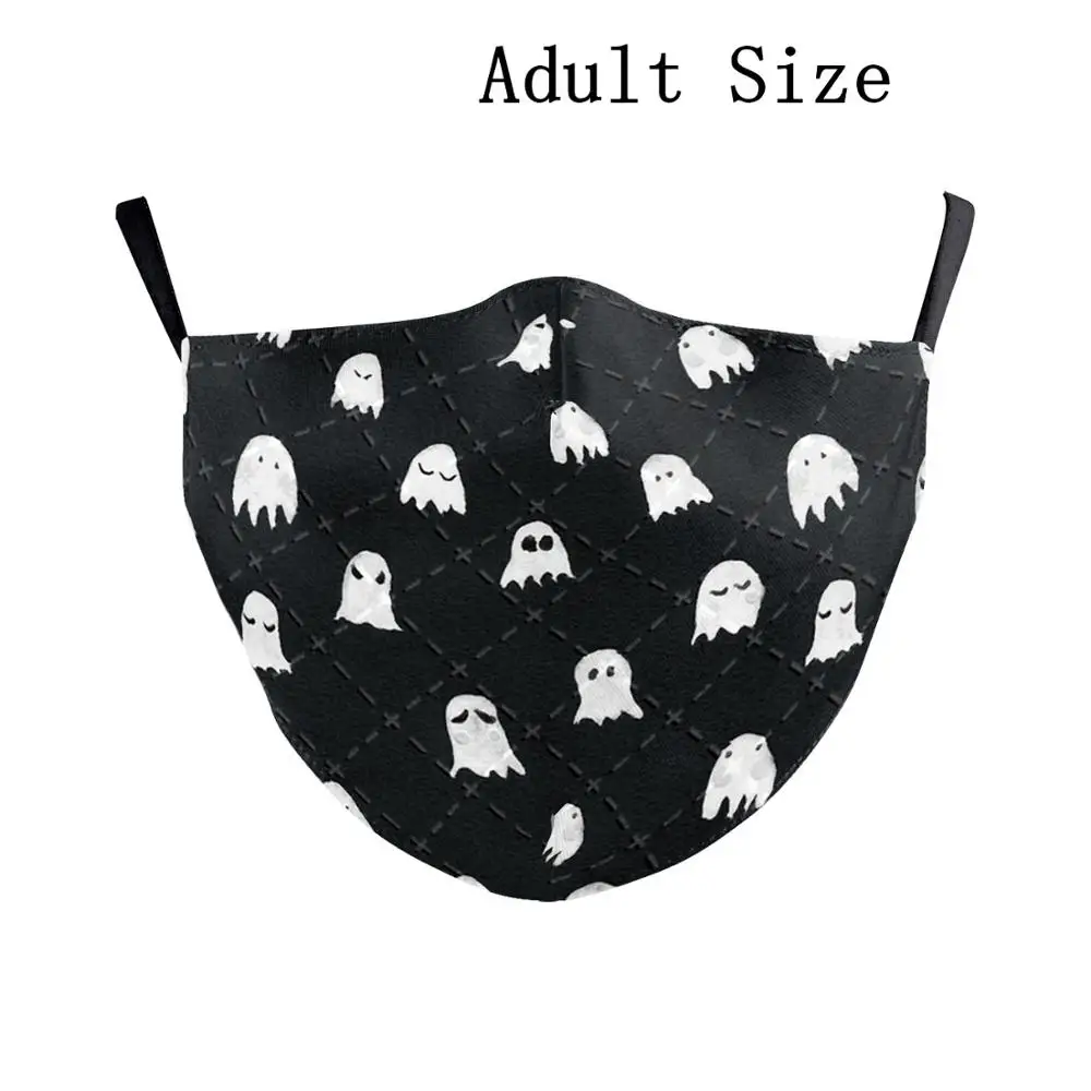 Маска для лица забавная черная гримаса Призрак Скелет маска на половину