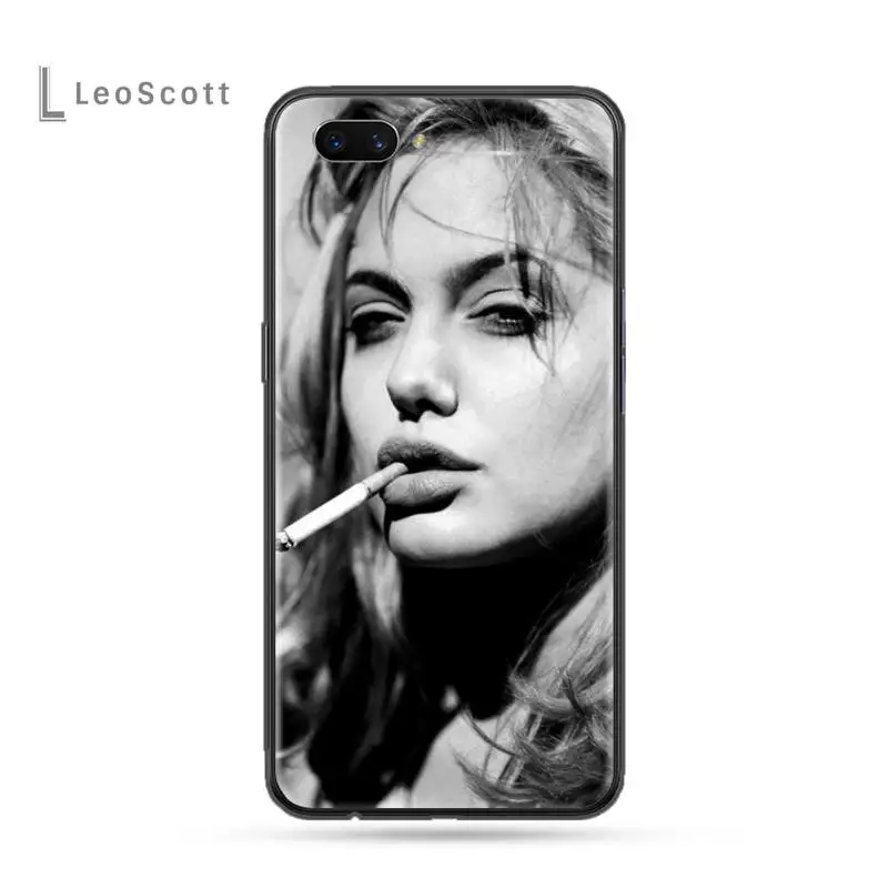 

Sexy fashionable woman smoking Phone Case For OPPO F 1S 7 9 K1 A77 F3 RENO F11 A5 A9 2020 A73S R15 REALME PRO
