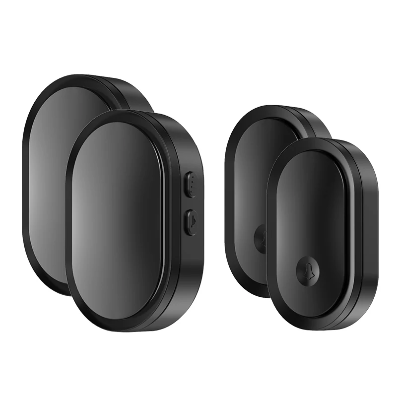 

CACAZI Welcome Wireless Doorbell Waterproof 300M Remote 2 Button 2 Receiver Smart LED Light Home Door Ring Bell Electronic