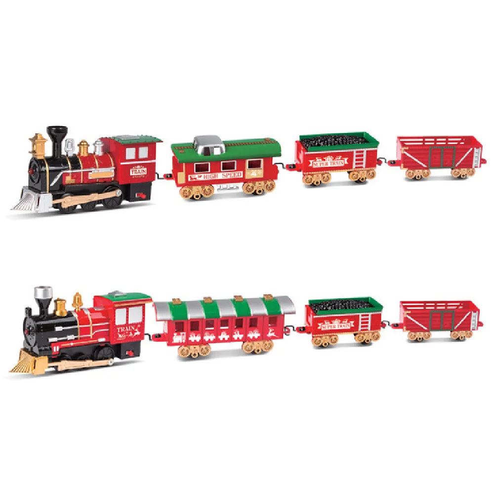 Рождественская игрушка электрический трек поезд светильник музыкальная функция