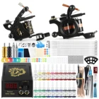 Полный набор для тату-машинки, набор для тату-машинки, блок питания для тату, иглы, профессиональный набор для тату-машинки для начинающих