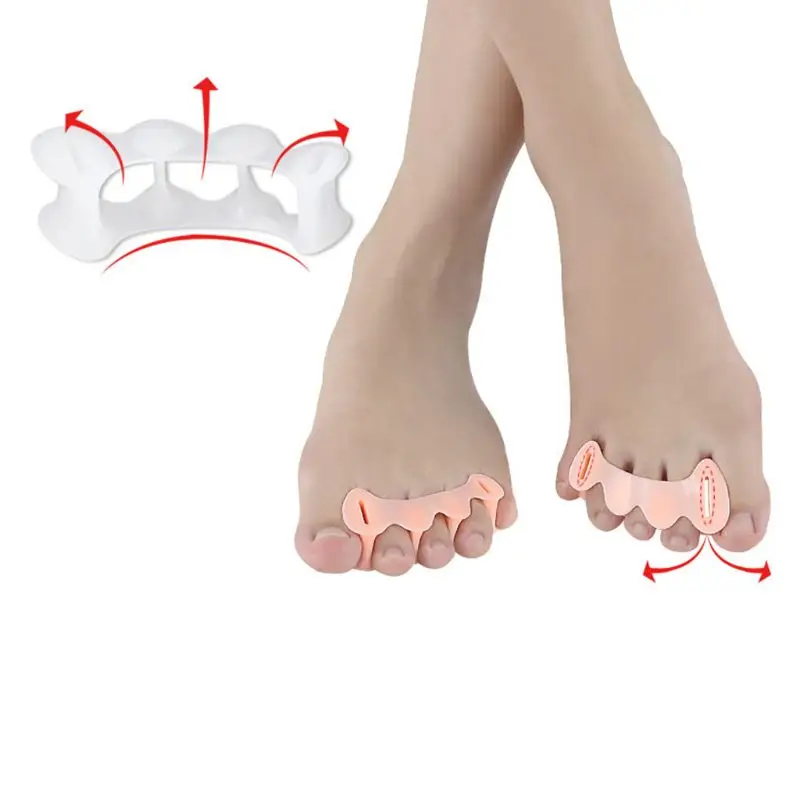 

Hammer Toe Treatment Silicone Three Holes Hallux Valgus Toe Separator Corrector