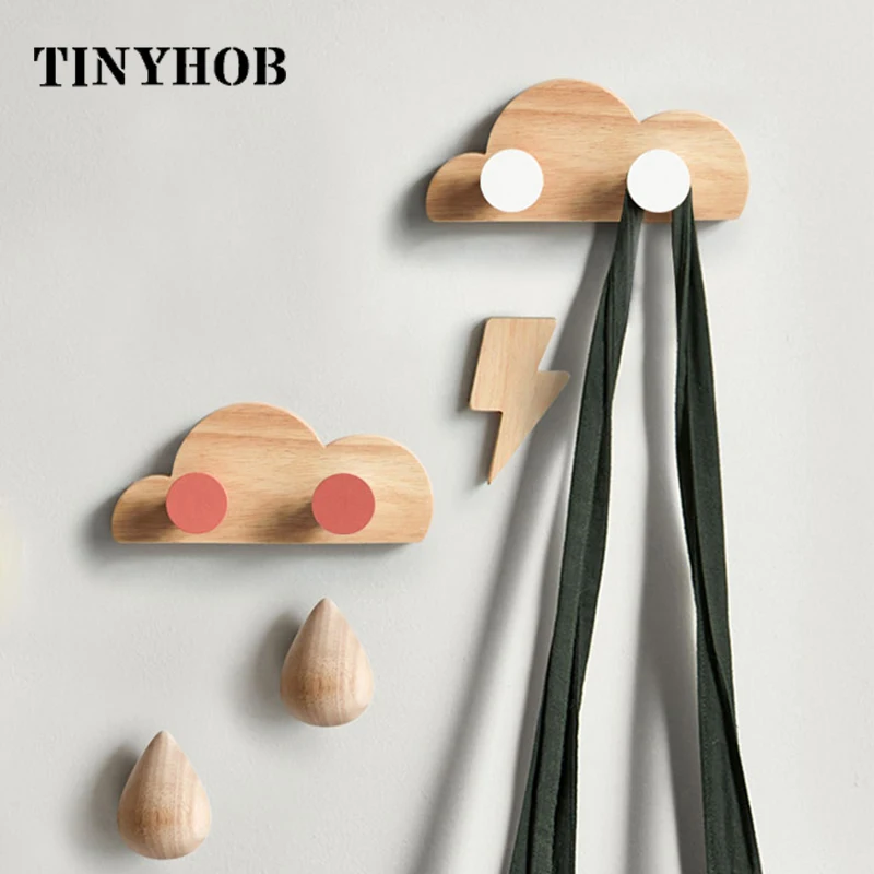 Крючки деревянные в скандинавском стиле настенные украшения для дома магазина