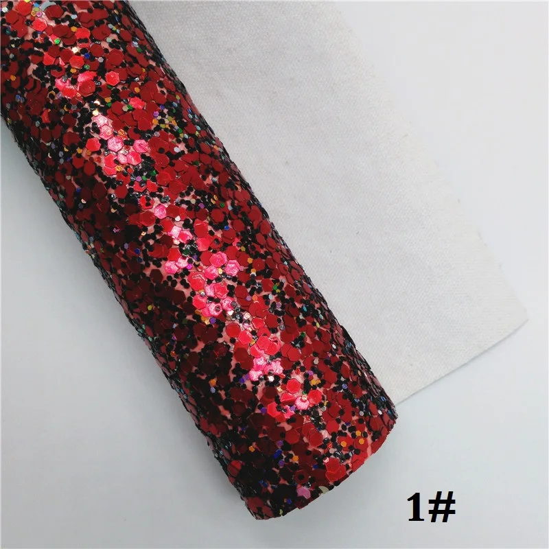 1 Блестящая ткань, 21X29 см, размер А4, плотная блестящая кожа, искусственная ткань из искусственной кожи, виниловая ткань для бантов, GM460A - Цвет: 1