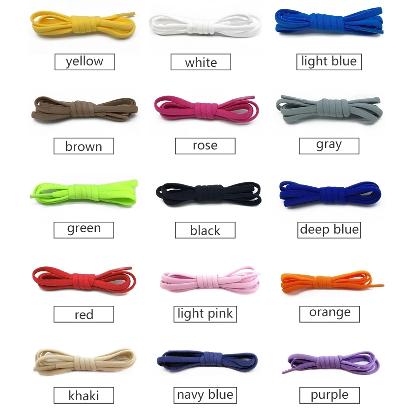 

New Elastic No Tie Shoelaces Metal Lock Shoe Laces For Kids Adult Sneakers Quick Shoelaces Semicircle Shoelaces Lazy Laces 2021