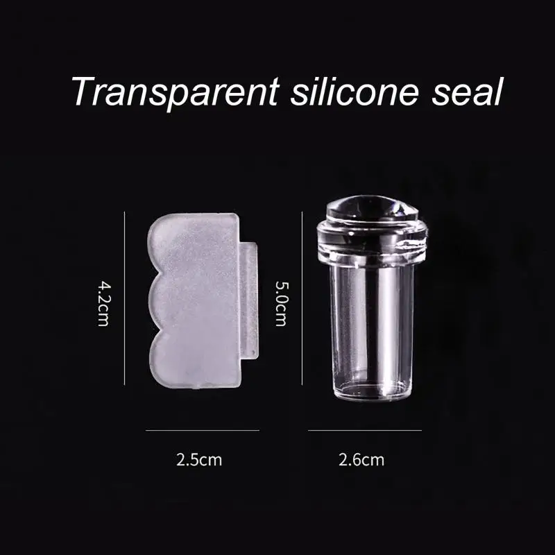 Прозрачный силиконовый желеобразный стемпер для французского маникюра простота