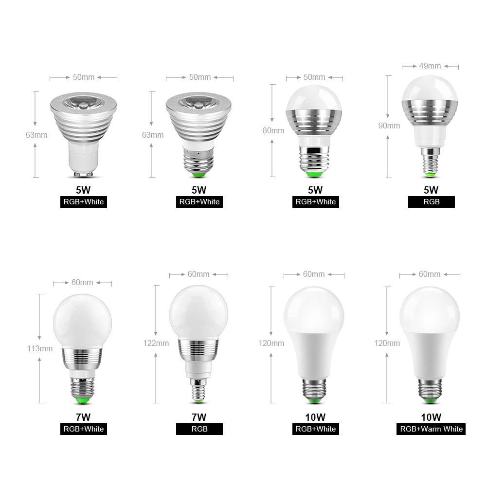 3 Вт 5 7 10 RGB декоративный светодиодный ночсветильник E27 E14 GU10 110 В 220 ная лампа с 24