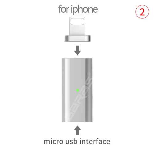 GARAS Micro USB-Type C/| ightning Магнитный адаптер для iPhone/Android 3в1 кабель для передачи данных конвертер адаптер Micro USB-Type C - Цвет: micro tolightning