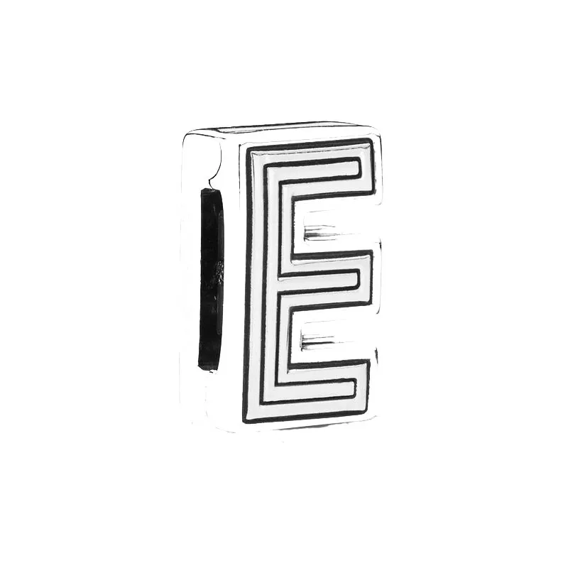 Новинка S925 подвеска с плоским зажимом в виде букв от A до Z Подходит для Pandora