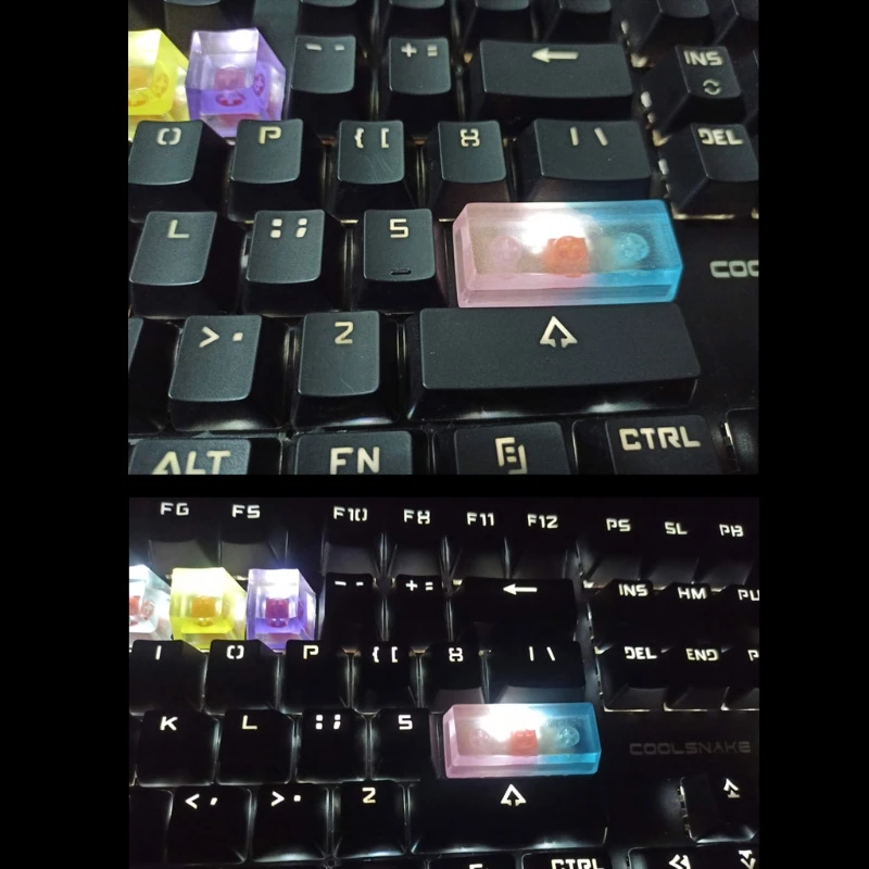 

Handmade Customized OEM Profile Resin Keycap for Cherry MX Switches Mechanical Keyboard RGB Translucent Resin Keycap