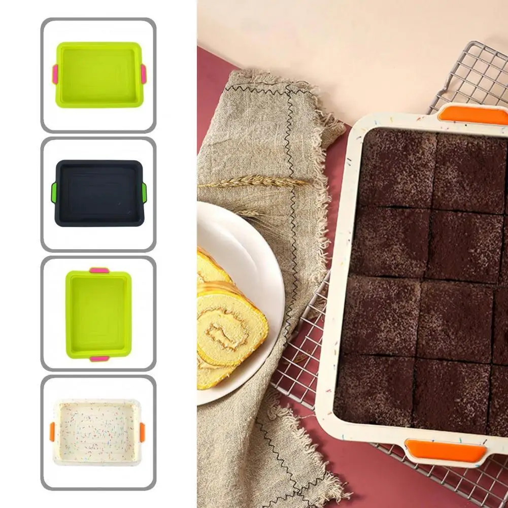 

Practical Party DIY Rectangle Baking Tray Cake Mould Flexible Reusable