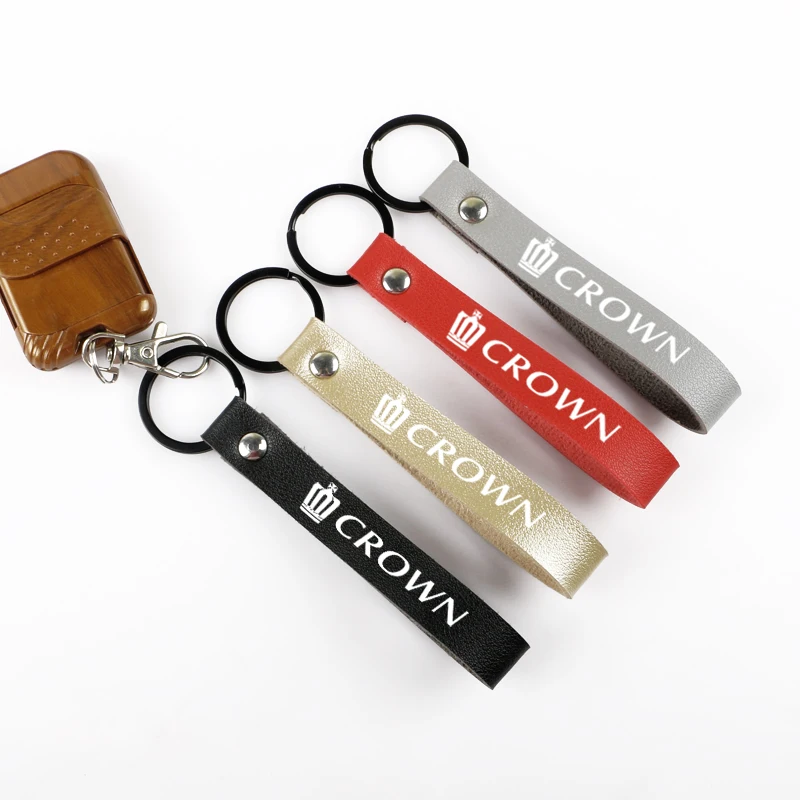 Автомобильный брелок для ключей модный держатель из искусственной кожи цепочка