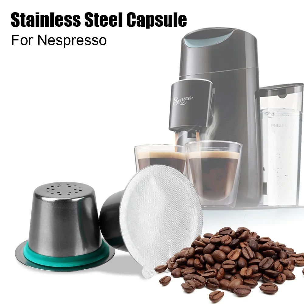 

Coffee Capsule Espresso Maker Tools Coffee Accessories Reusable Filter Pods For Nespresso Coffeeware Stainless Steel