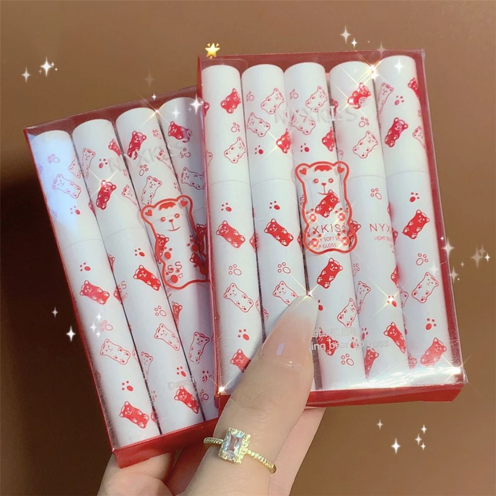 

5 Gift Boxes Lip Glaze Set Student Non-fading Non-stick Cup Matte Velvet Matte Liquid Lipstick Lip Glaze Women Cosmetics