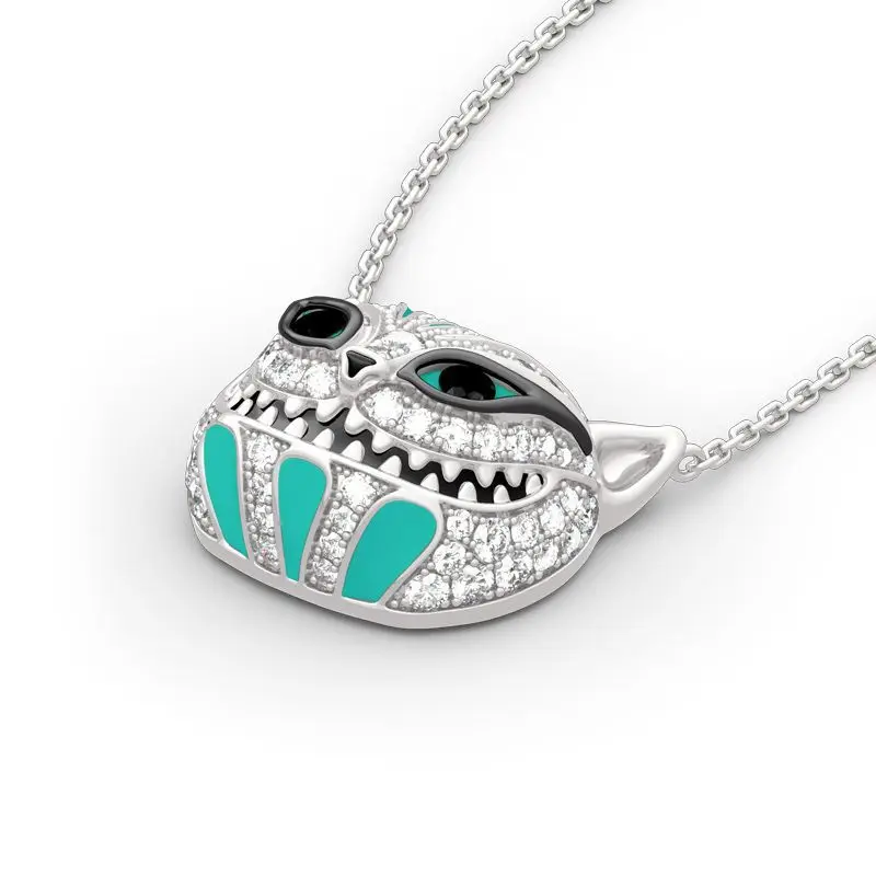 

Creative Women's Party Birthday Gift Dripping Cute Skull Cat Necklace Fashion Style Holiday Gift Jewelry Wholesale