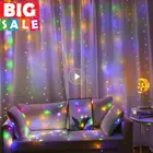 Рождественское украшение, 3 м светодиодный светодиодная гирлянда, светодиодная гирлянда, гирлянда-занавеска с дистанционным управлением, USB-занавеска, s-Гирлянда для дома